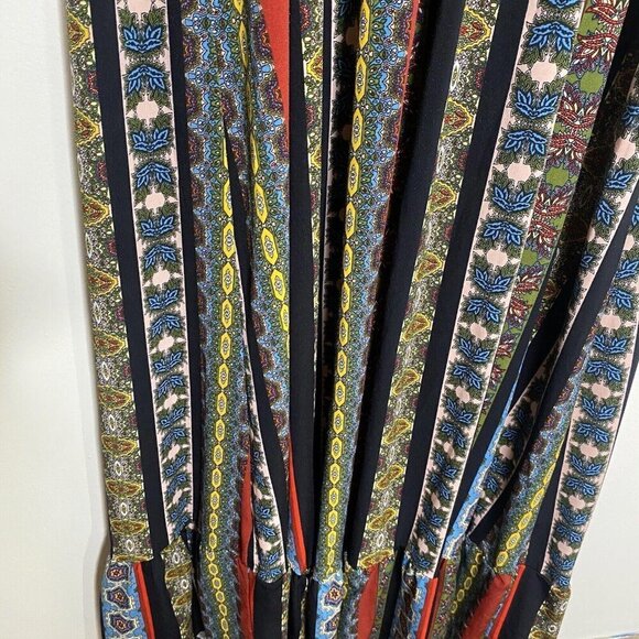 Tahari Mixed Pattern Patchwork Boho Long Maxi Dress Summer Size XS - Picture 14 of 15